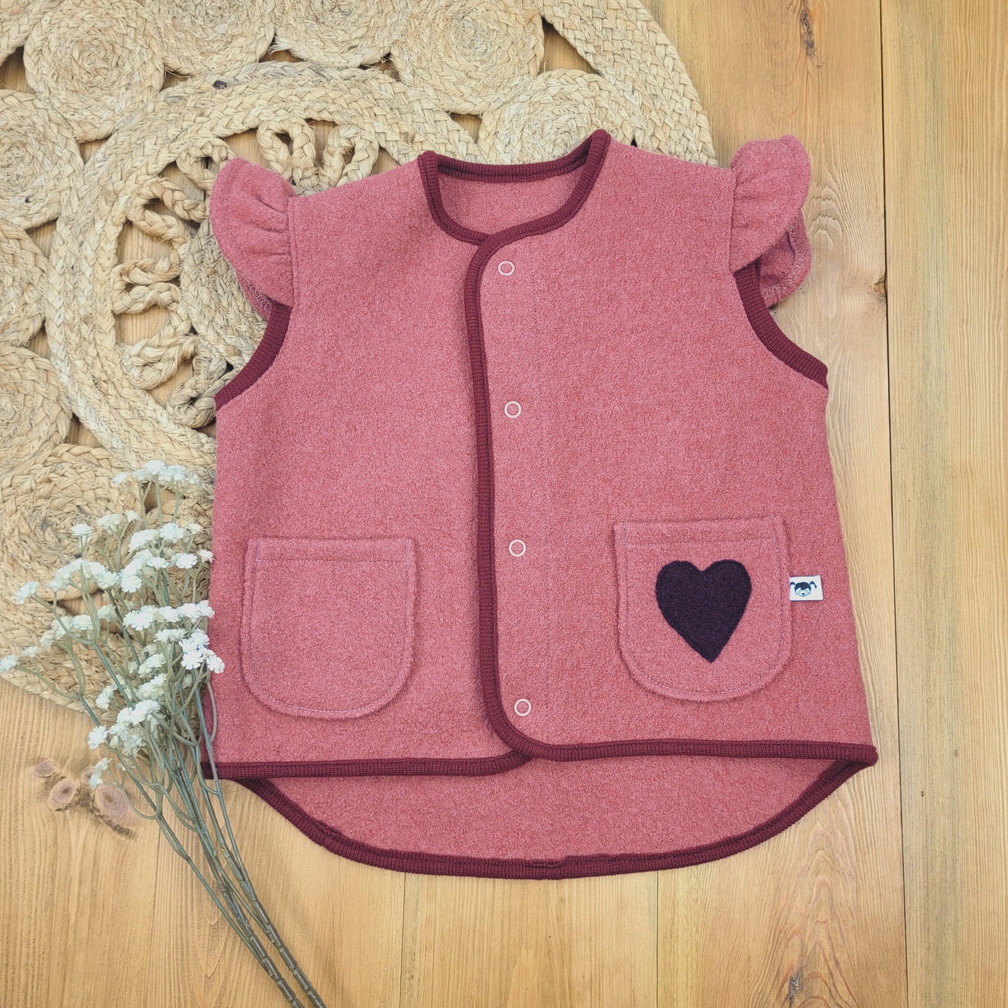 Walkweste koralle Gr.98/104