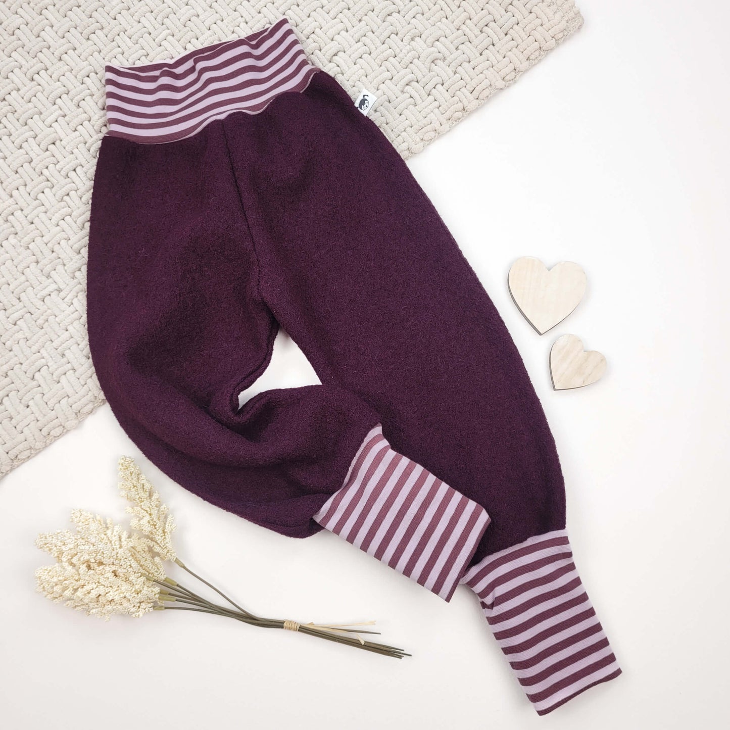 Walkhose bordeaux-violett Gr. 98/104