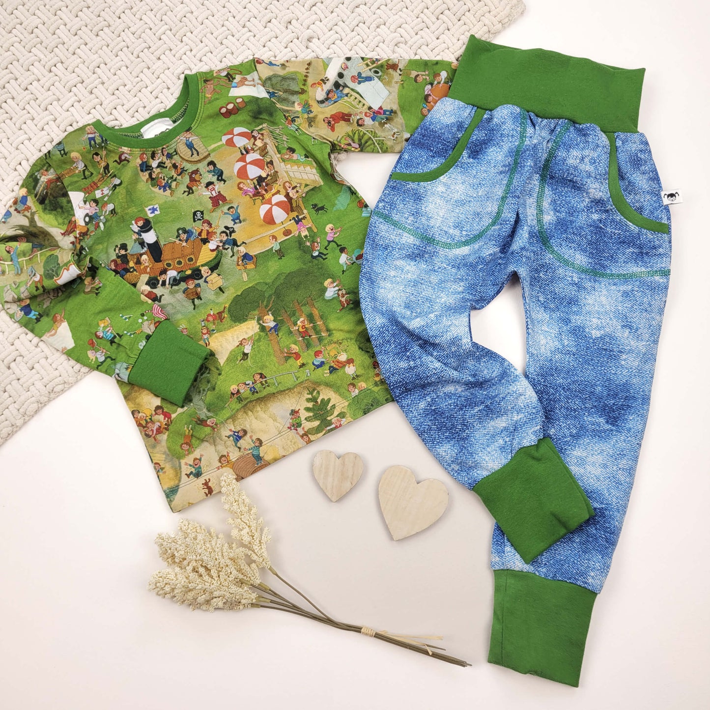 Set Wimmelbild Park grün Gr. 98/104