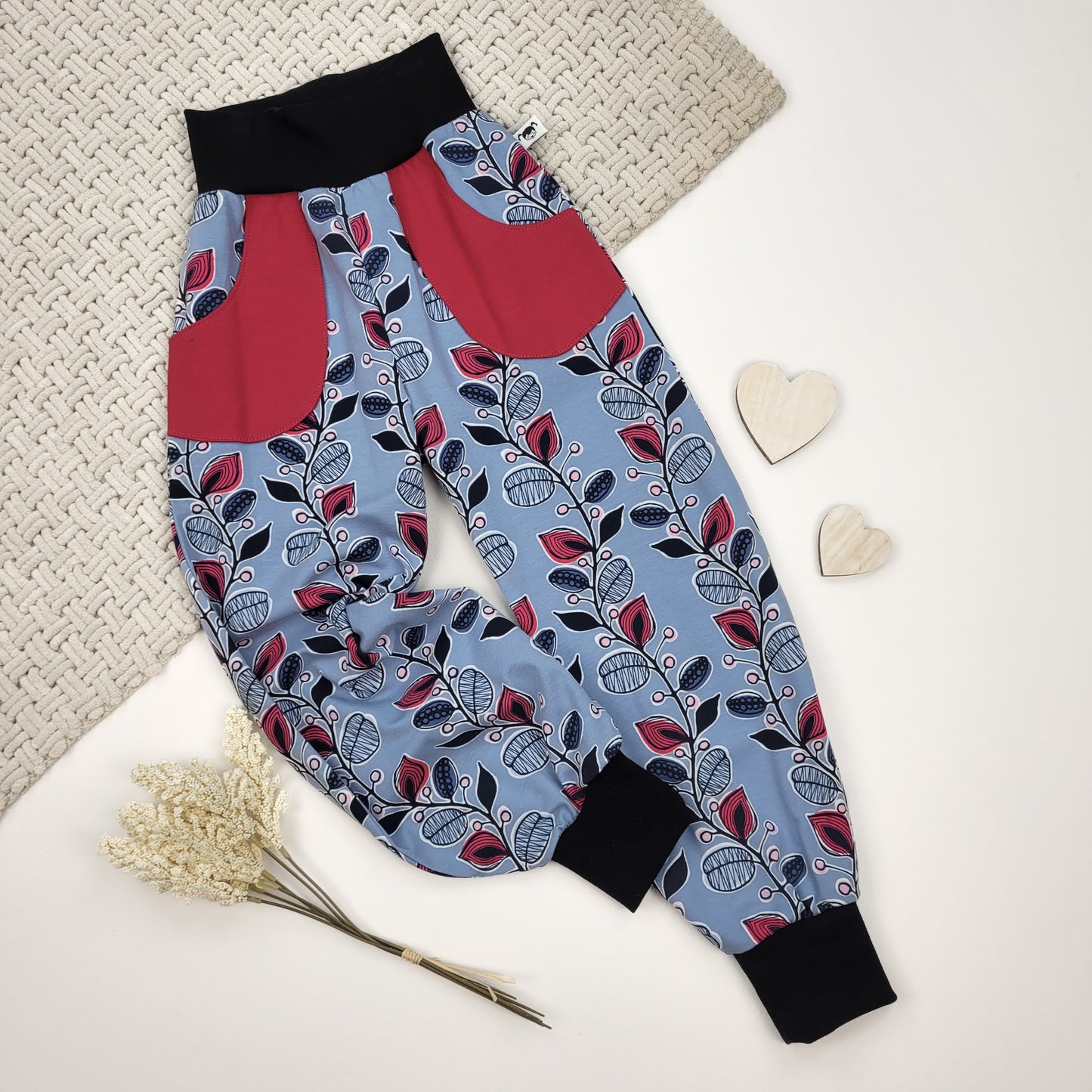 Pumphose Blumenranke Gr. 110/116