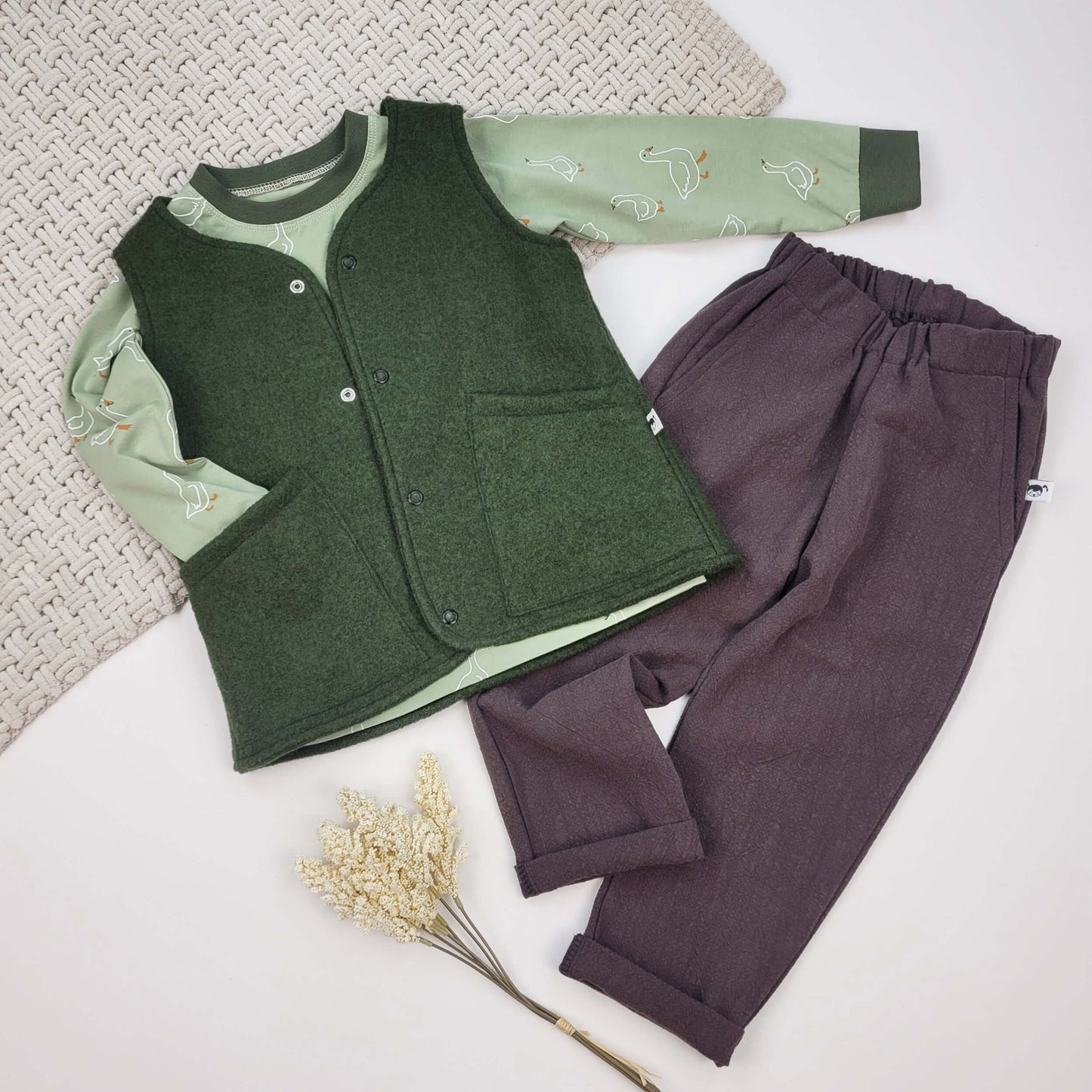 Set Gänse (Merinoweste)