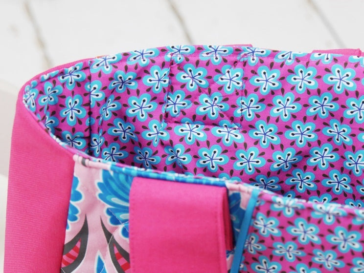 Shopper pink/Blumen