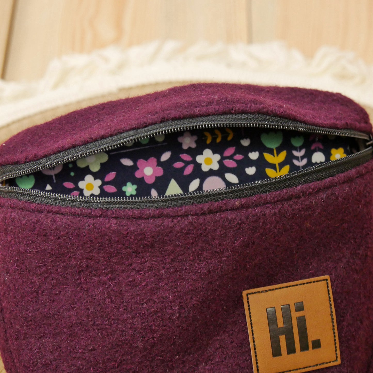 Bauchtasche Wollwalk Kinder bordeaux