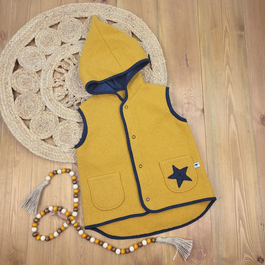 Walkweste senf Gr. 110/116