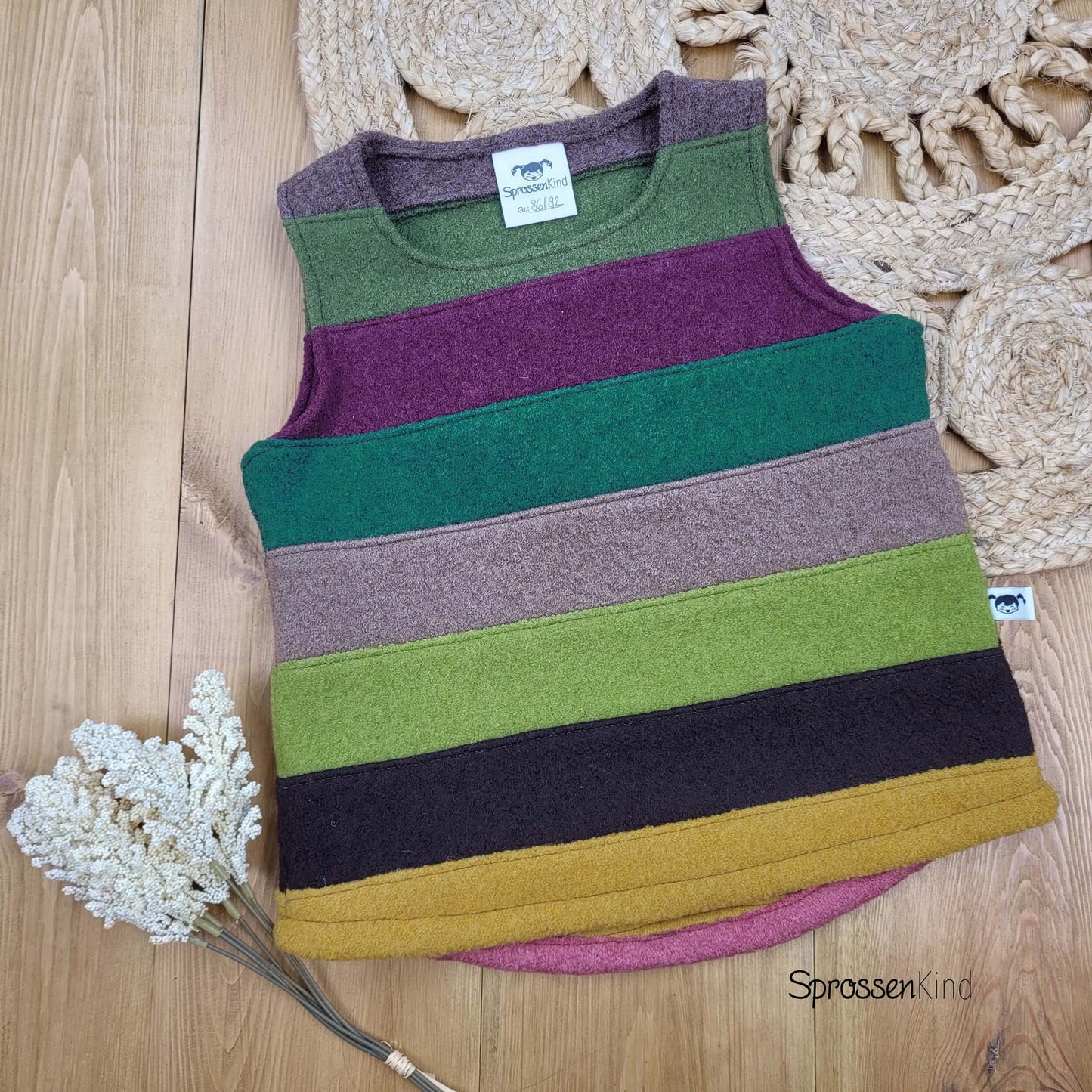 Walk-Pullunder bunt gestreift Gr. 86/92