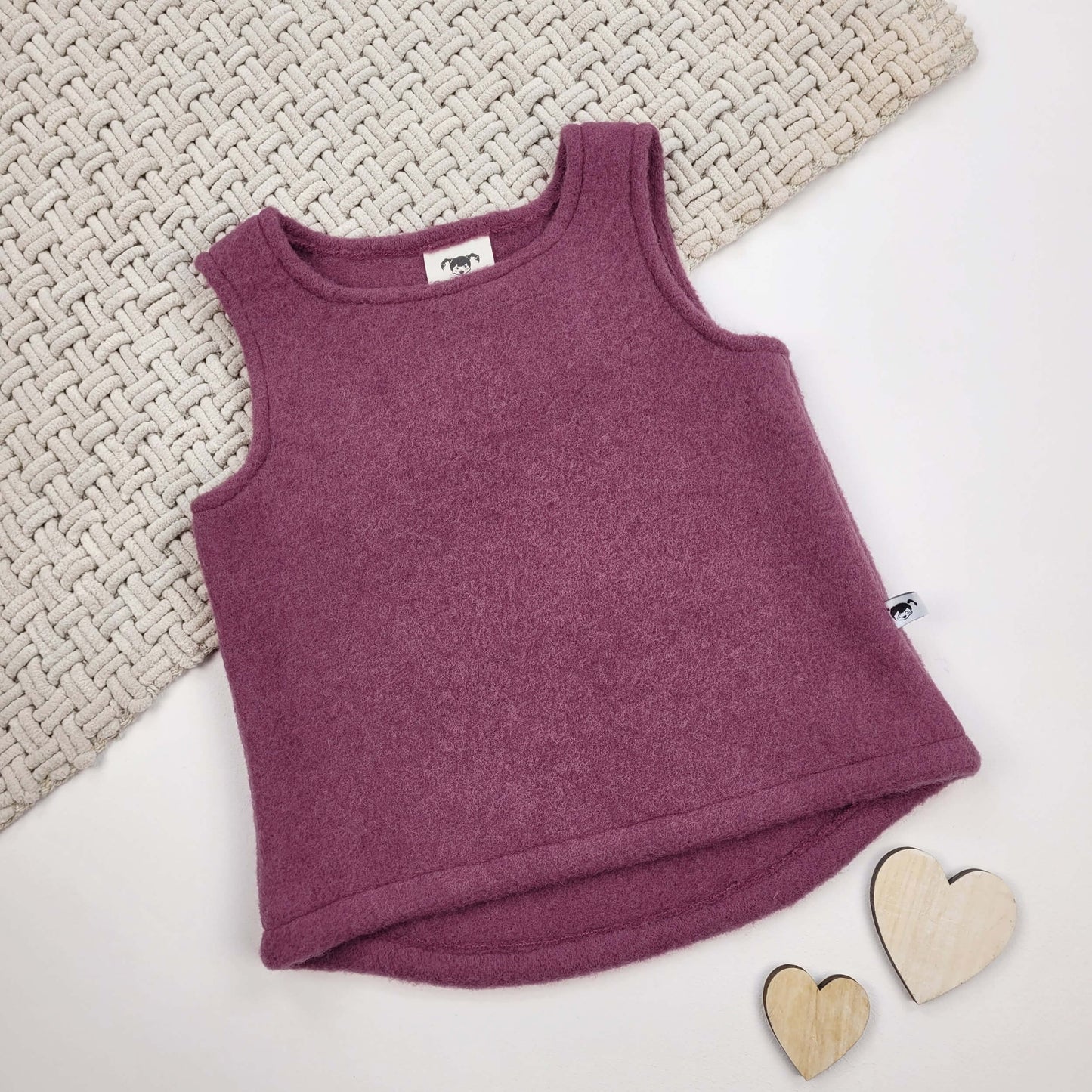 Wollfleece Pullunder altrosa Gr. 86/92