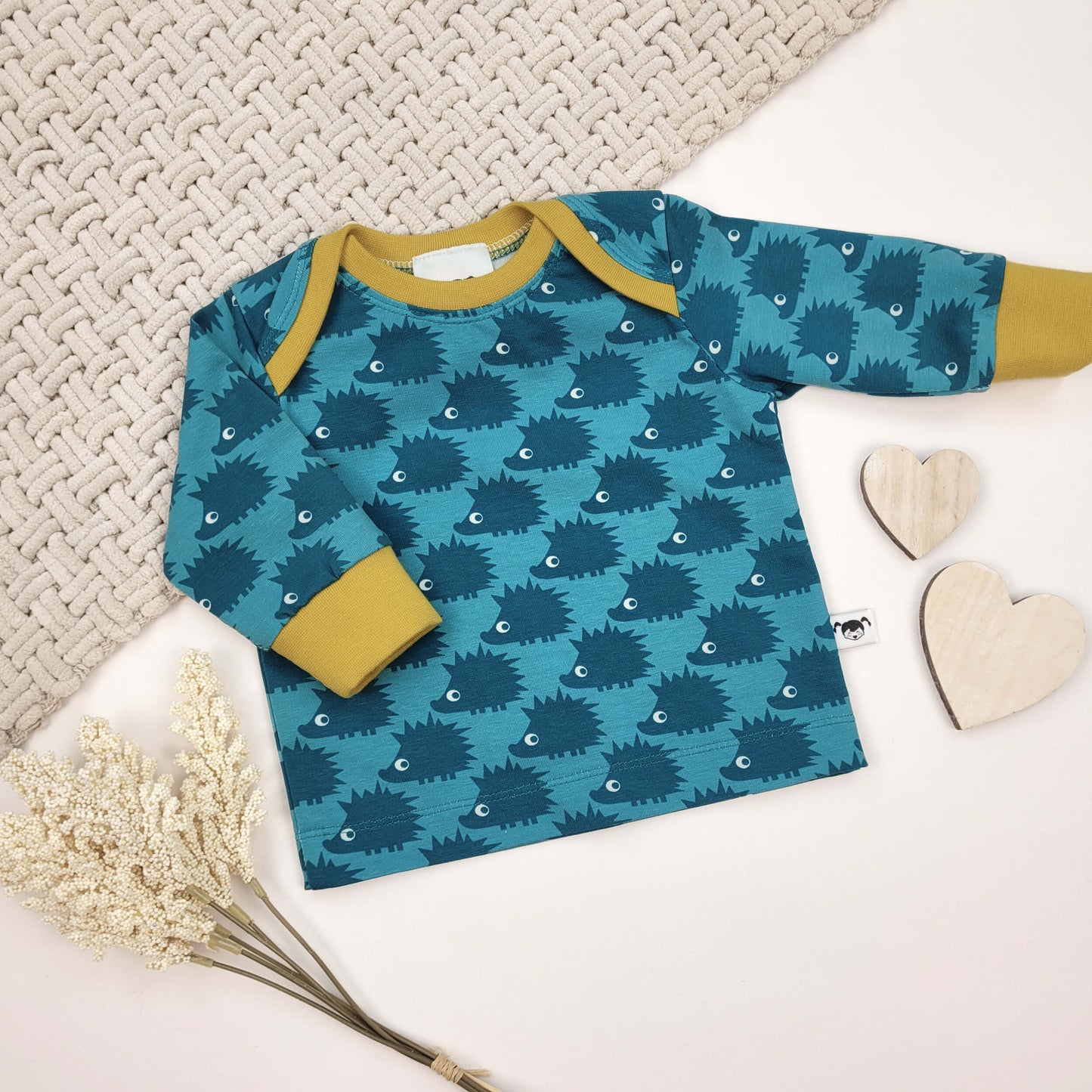 Babyshirt Igel Gr. 50/56