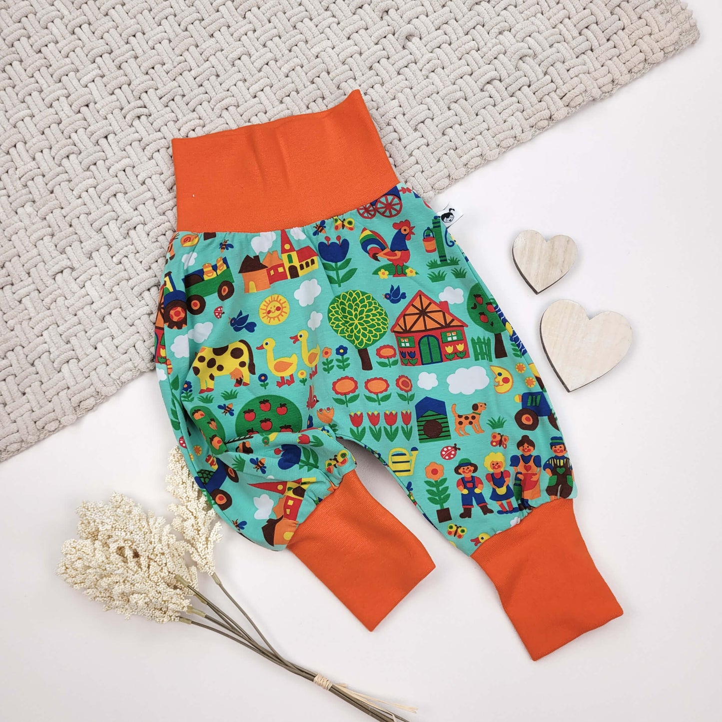 Babyhose Bauernhof Gr. 62/68