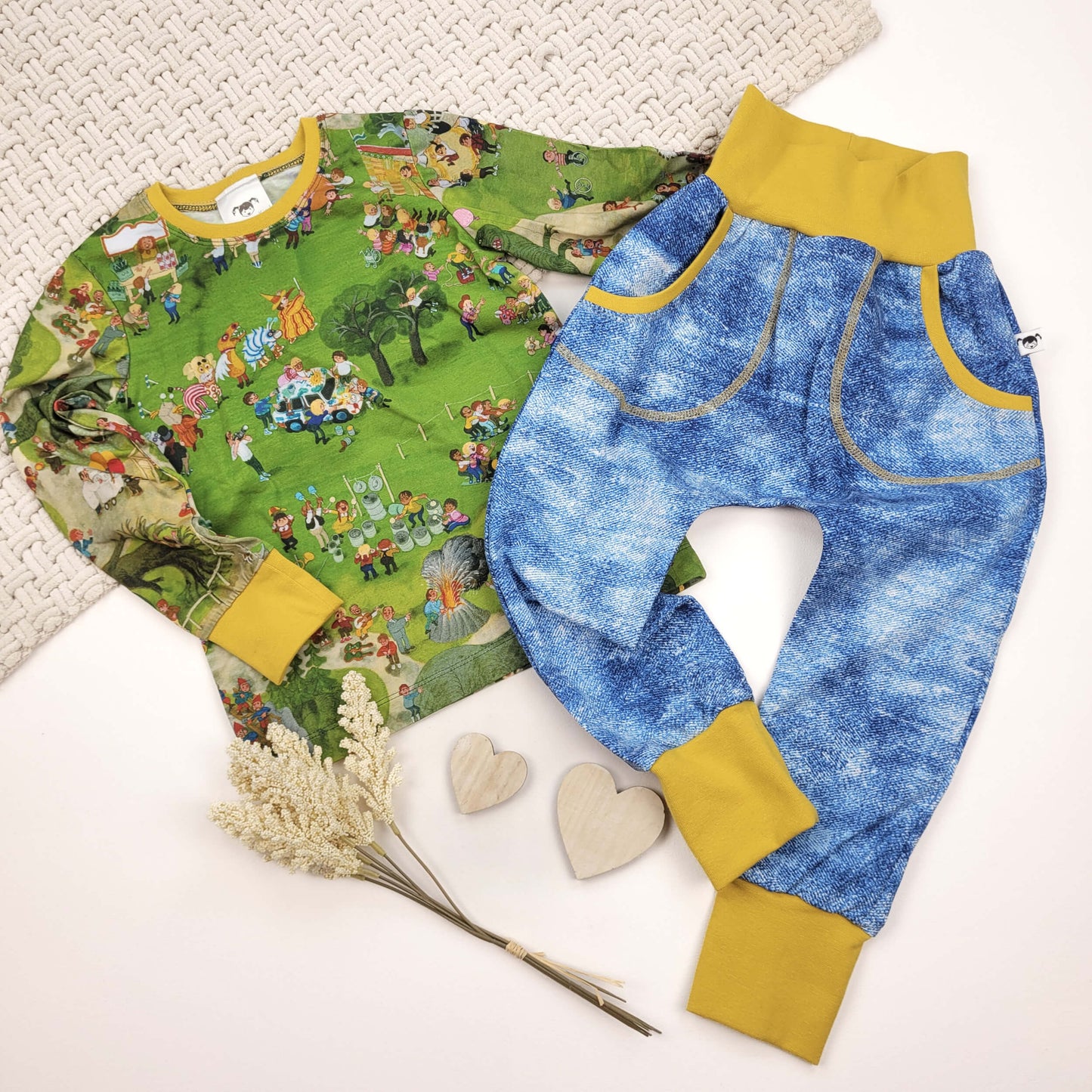 Set Wimmelbild Park senf Gr. 98/104