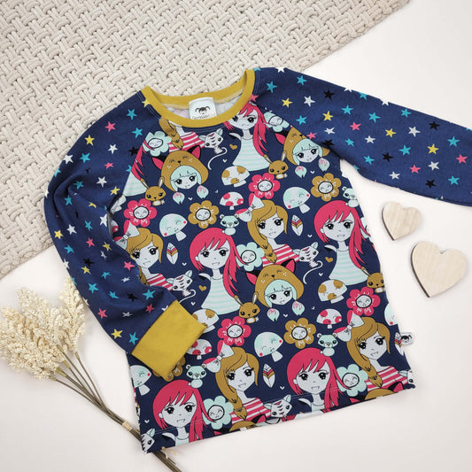 Langarmshirt Mädchen Gr. 110/116