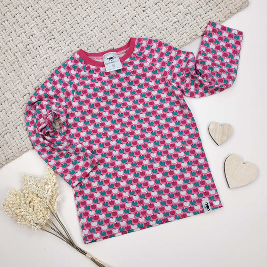 Langarmshirt Äpfel Gr. 98