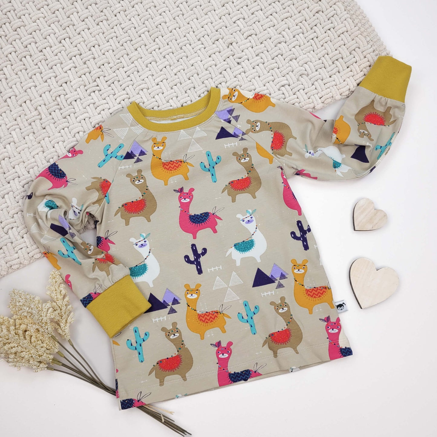 Langarmshirt Lama Gr. 98/104