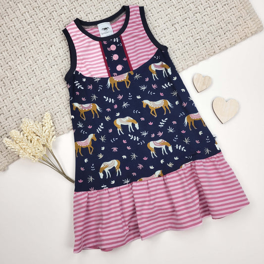 Sommerkleid Pferde Gr. 98/104