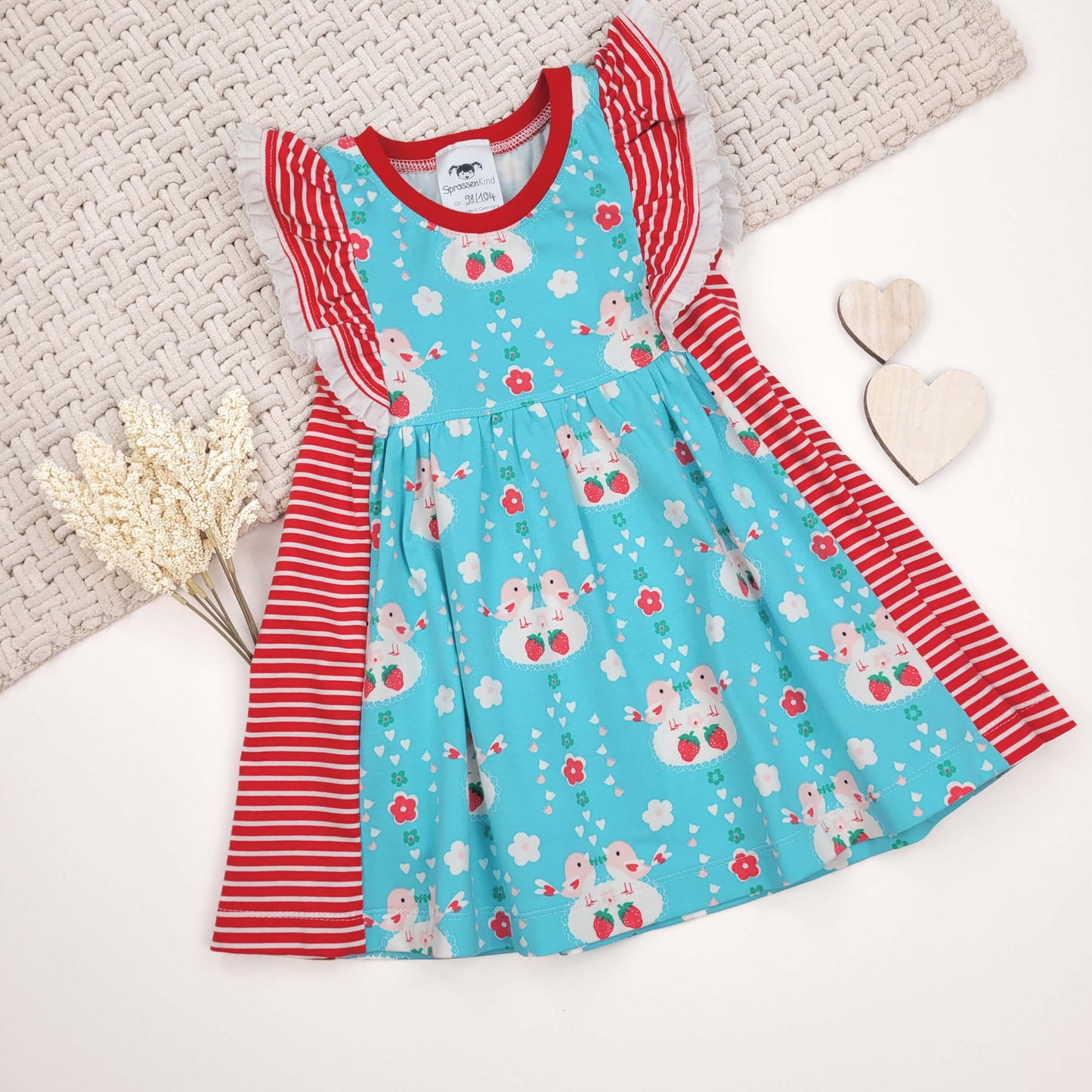 Tunika-Kleid Vögelchen Gr. 98/104