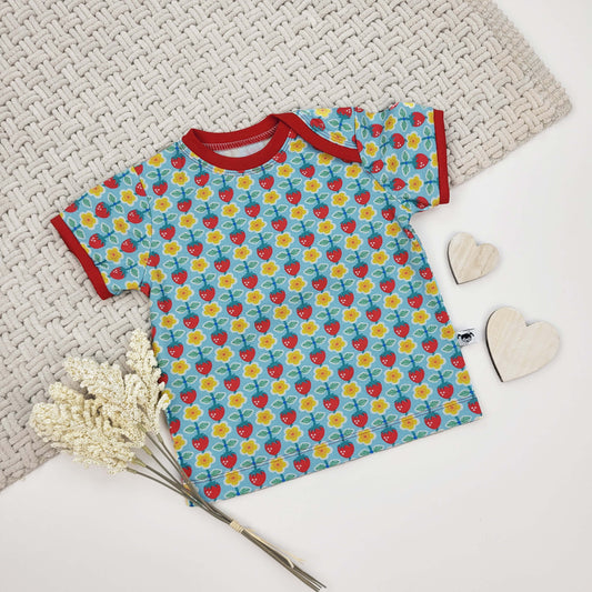 T-Shirt Erdbeeren Gr. 74/80