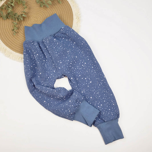 Musselin-Hose blau Punkte Gr. 98/104