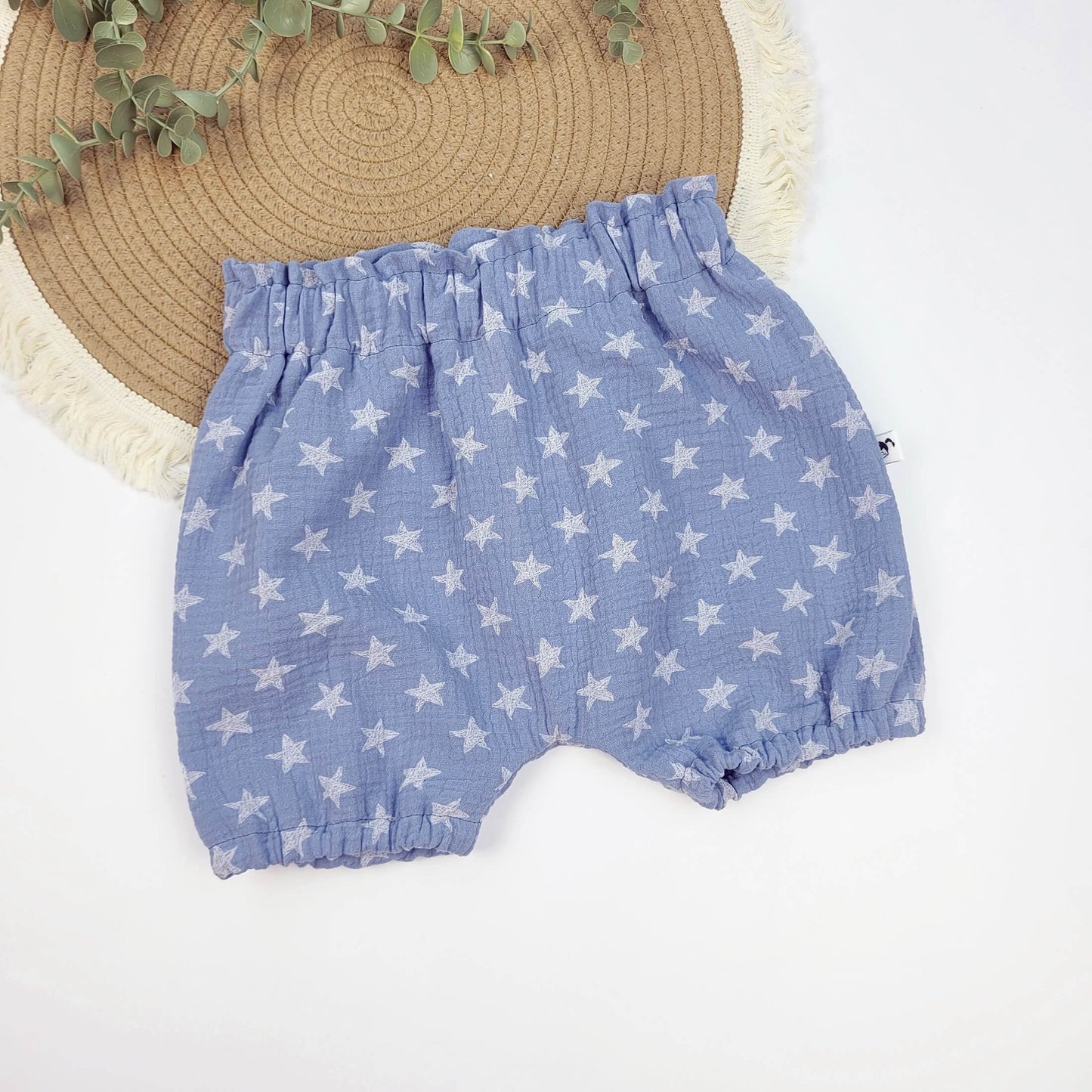 Musselin-Bloomers blau Sterne Gr. 98/104