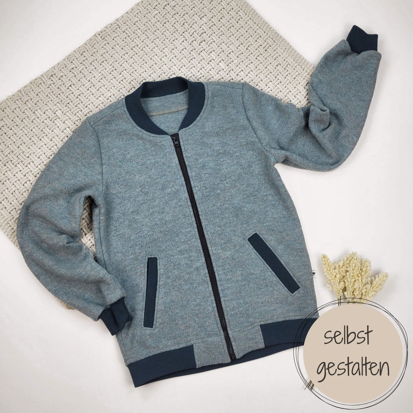 Merino College-Jacke Damen