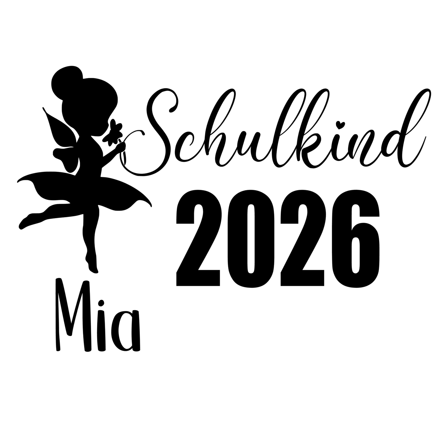 Bügelbild Fee Schulstart