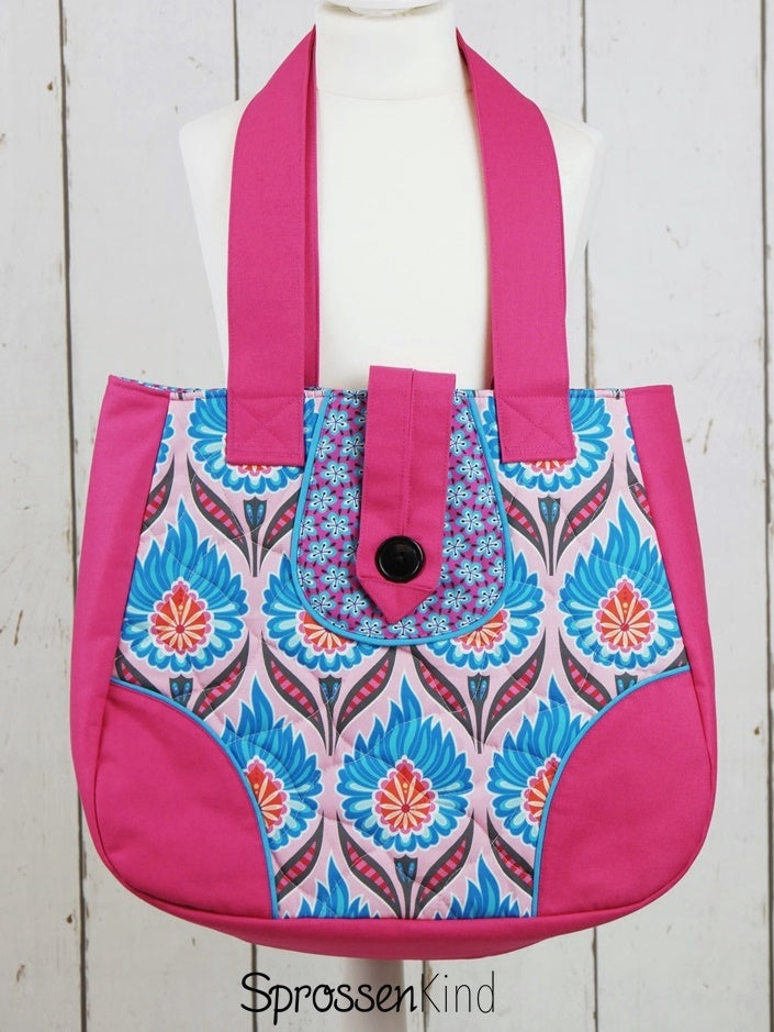 Shopper pink/Blumen