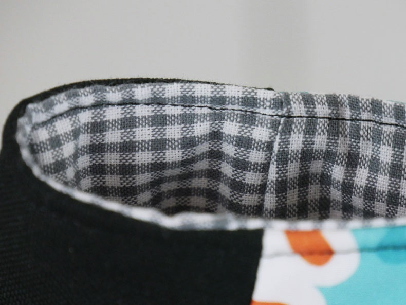 Shopper schwarz/Blumen