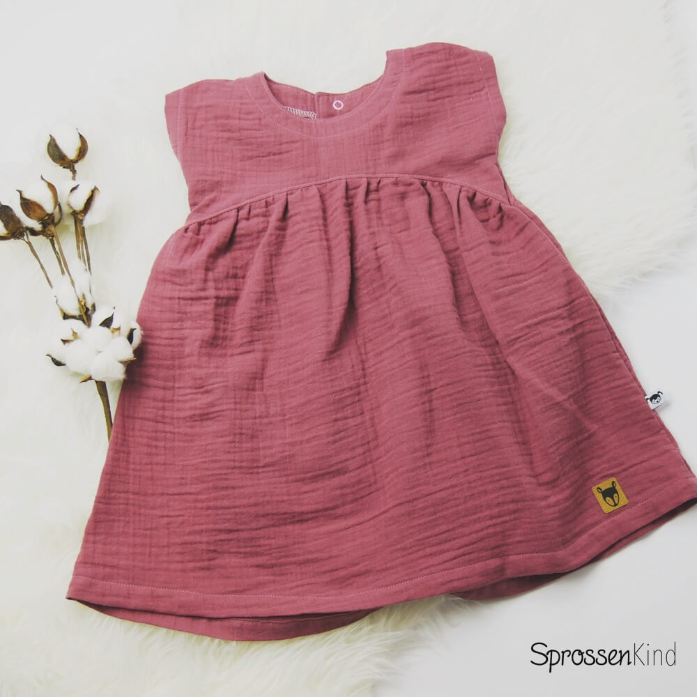 Musselin-Kleid altrosa