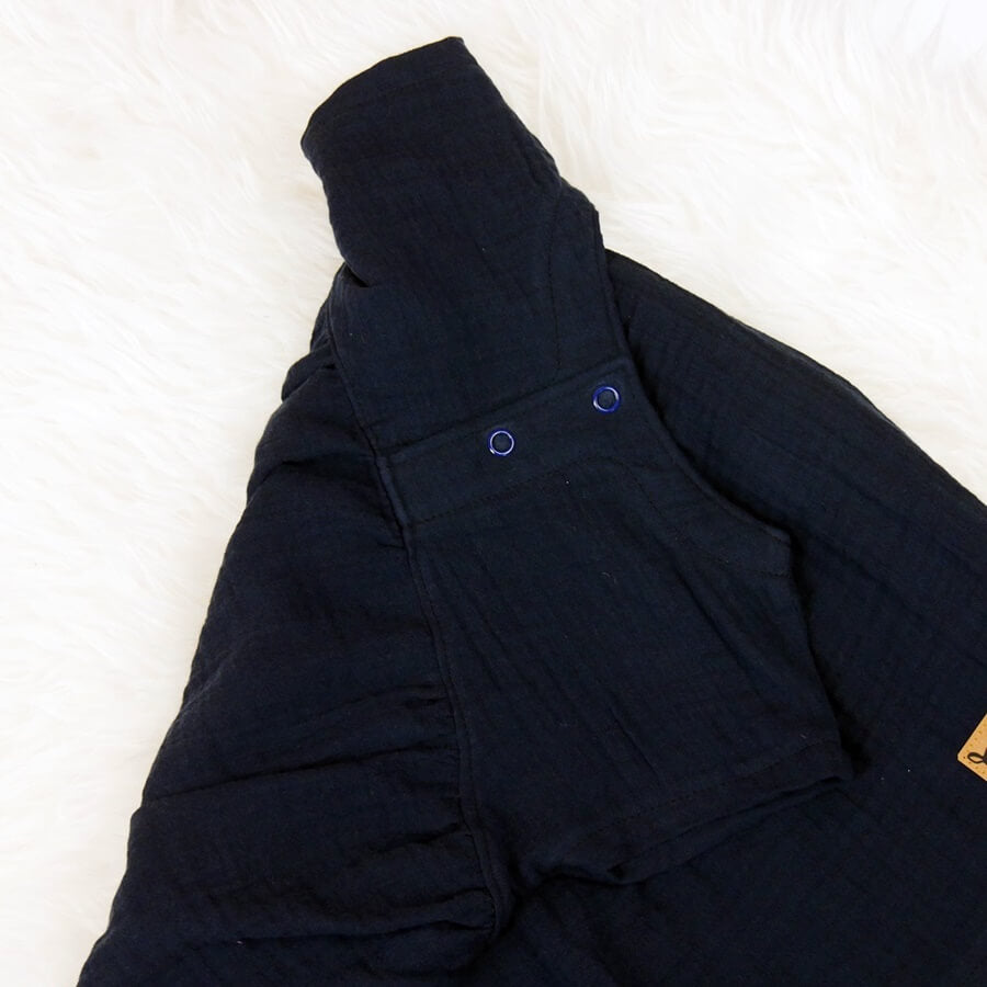 Musselin-Kleid marine