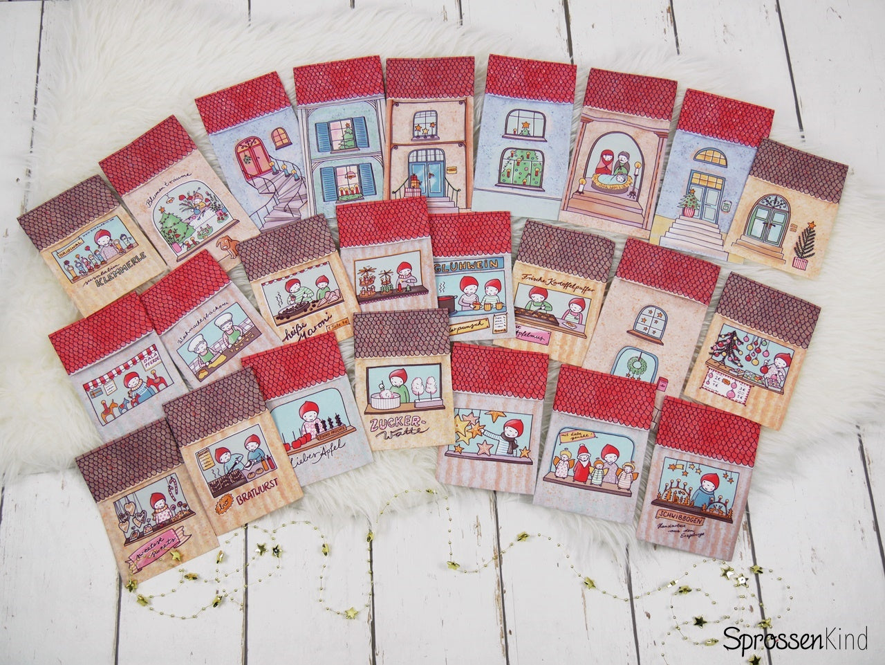 Adventskalender Weihnachtswichteldorf