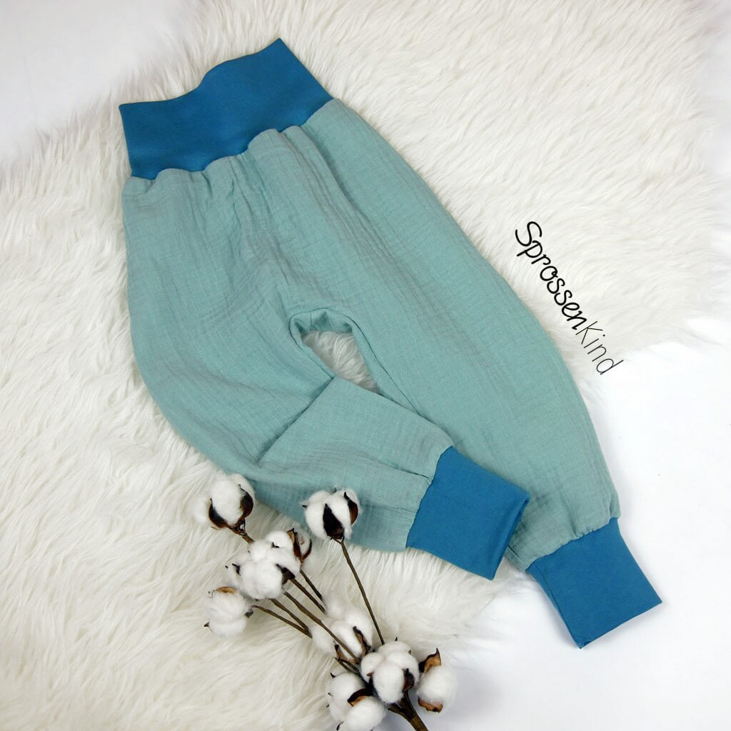Baby Musselin-Hose mint