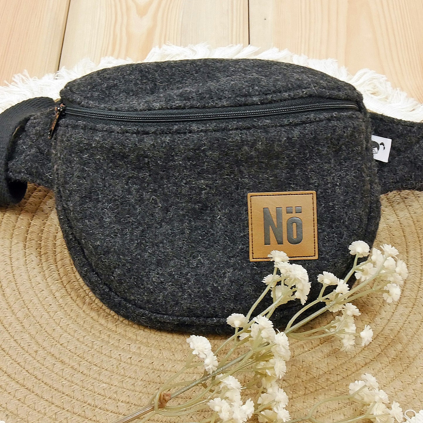 Bauchtasche Wollwalk Kinder anthrazit