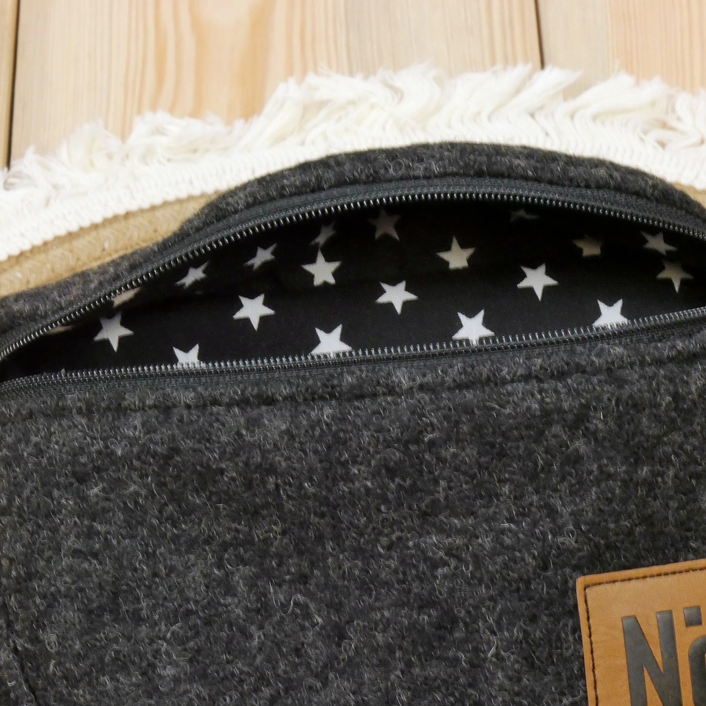 Bauchtasche Wollwalk Kinder anthrazit