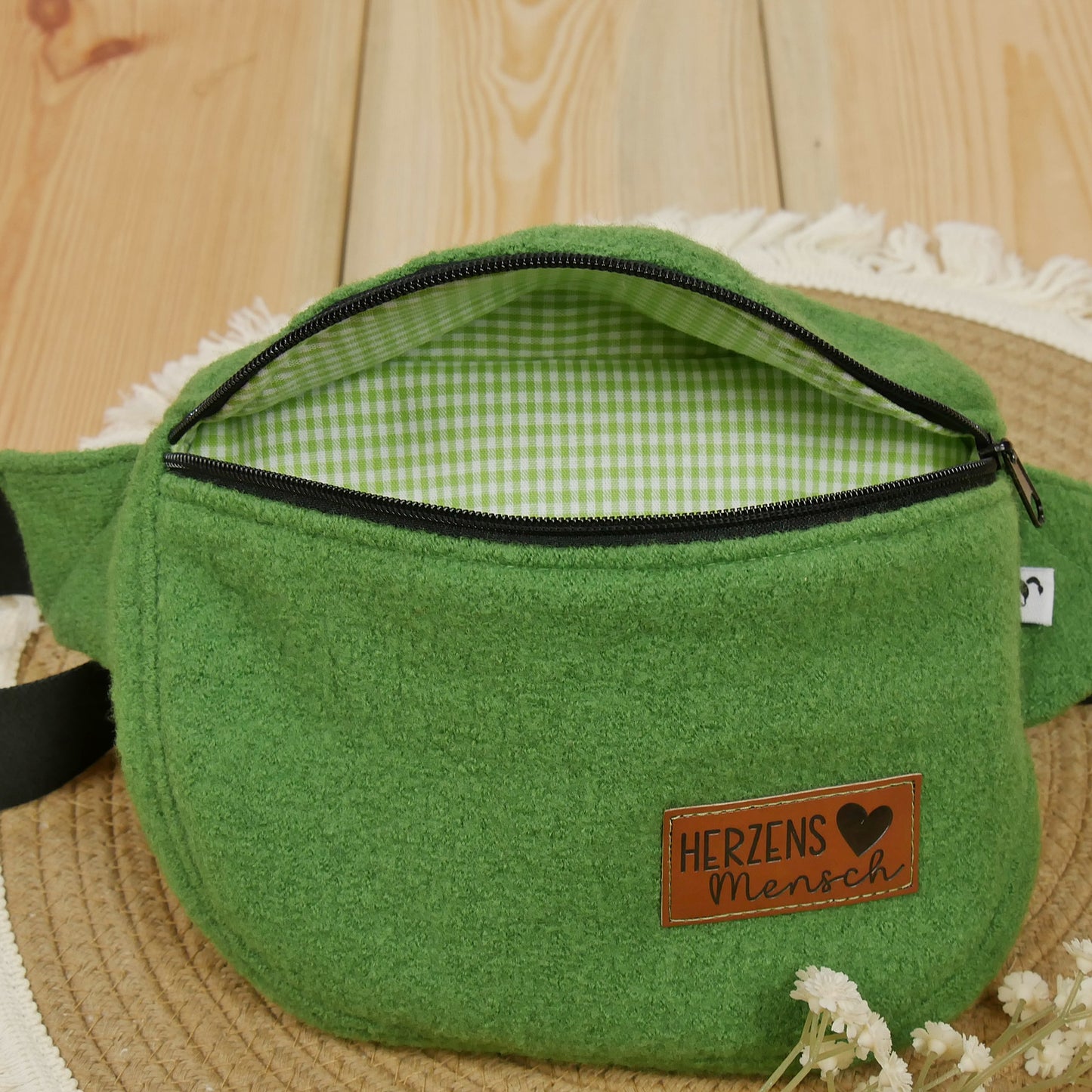 Bauchtasche Wollwalk Erwachsene grün