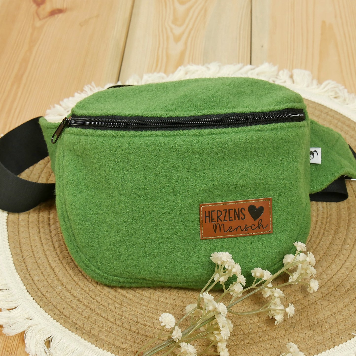 Bauchtasche Wollwalk Erwachsene grün