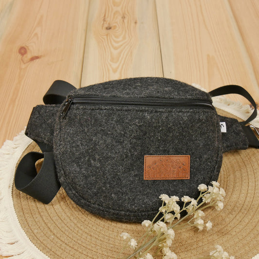 Bauchtasche Wollwalk Erwachsene anthrazit