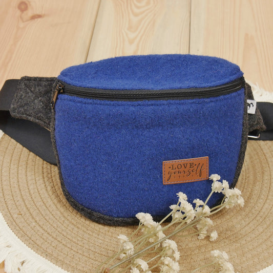 Bauchtasche Wollwalk Erwachsene blau/anthrazit