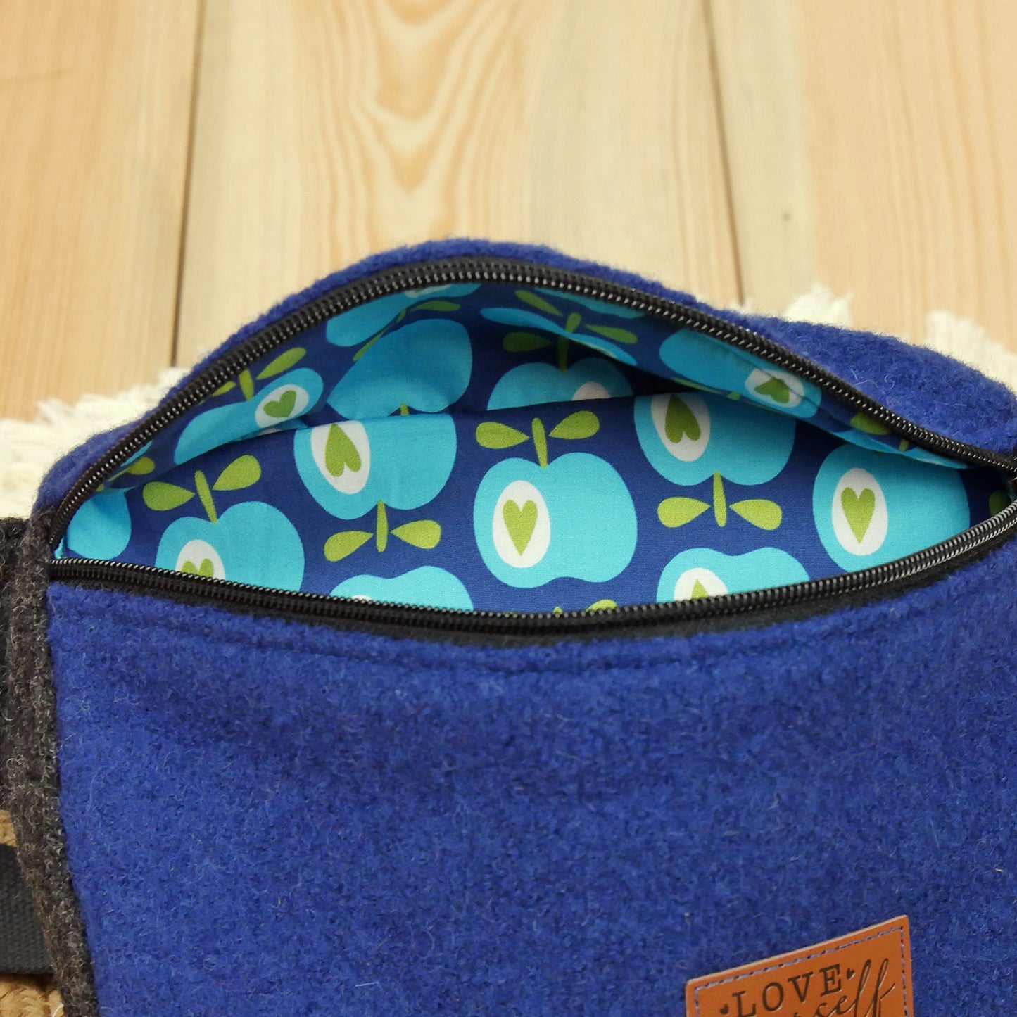 Bauchtasche Wollwalk Erwachsene blau/anthrazit