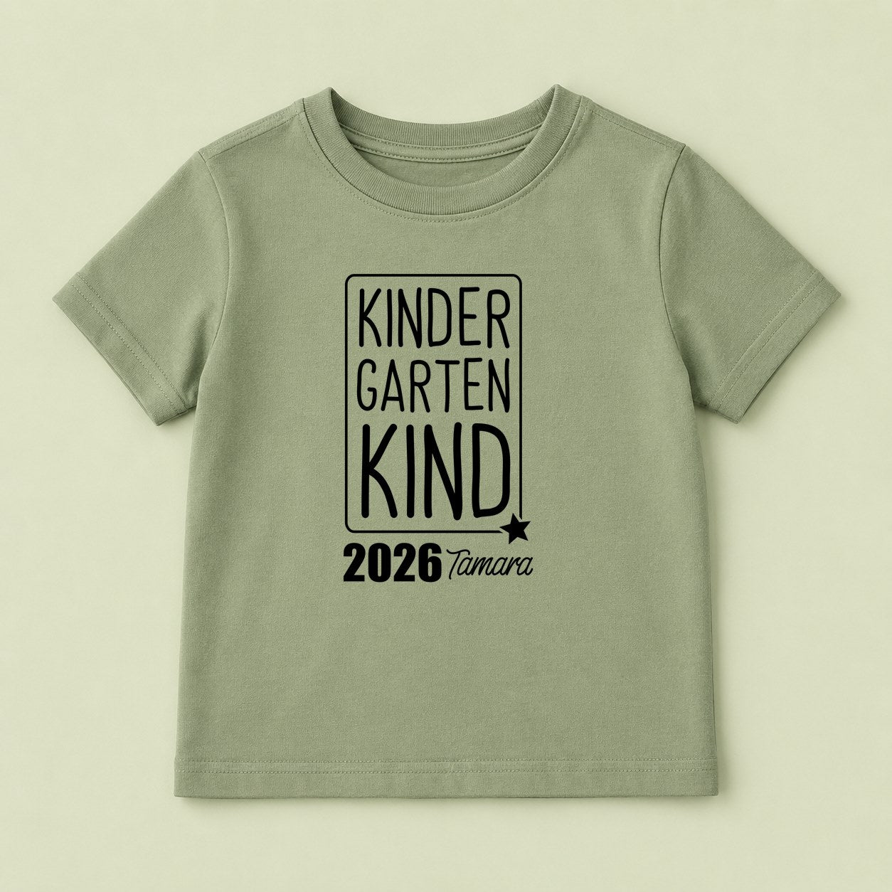 Bügelbild Rahmen Kindergarten