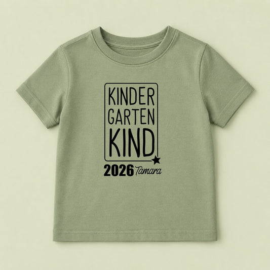Bügelbild Rahmen Kindergarten