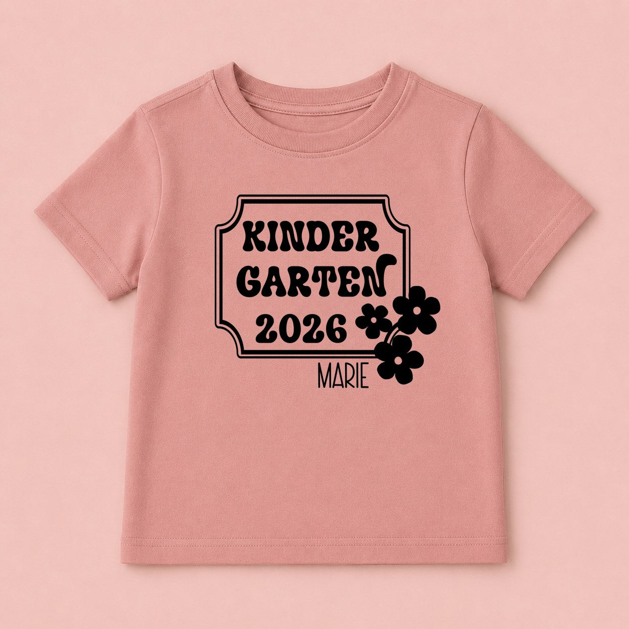 Bügelbild Retro Kindergarten