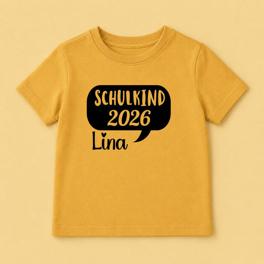 Bügelbild Sprechblase Schulstart
