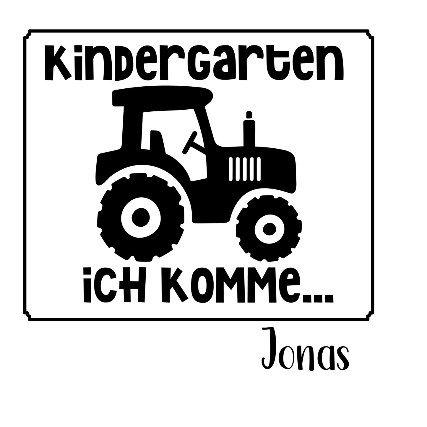 Bügelbild Traktor Kindergarten